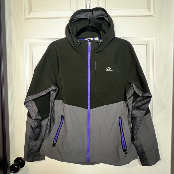 L.L. Bean Jackets & Blazers - L.L. Bean Black and Gray Jacket with Purple Accents